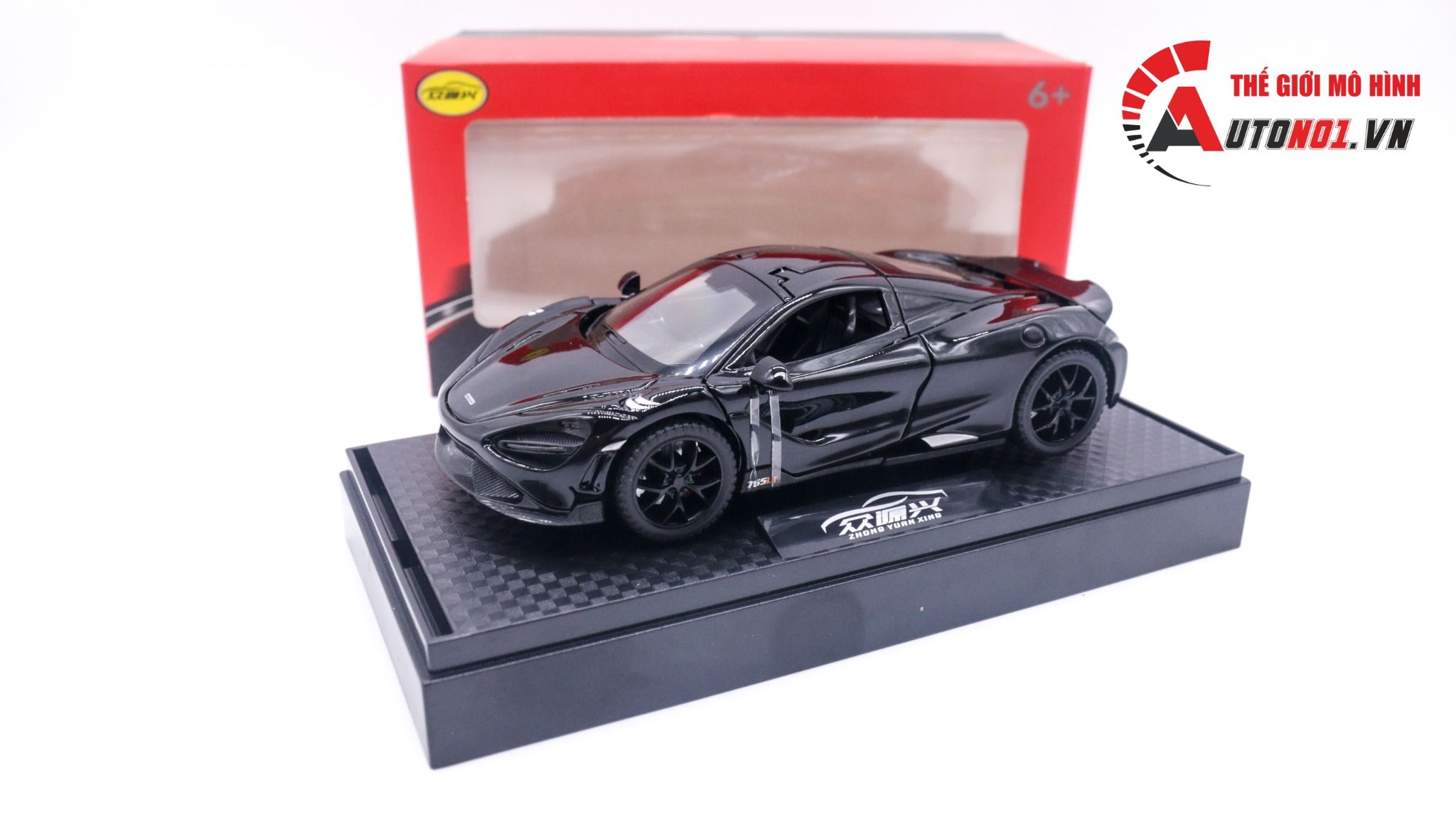  Mô hình xe ô tô Mclaren 765lt kèm hộp mica tỉ lệ 1:32 Alloy model OT051 