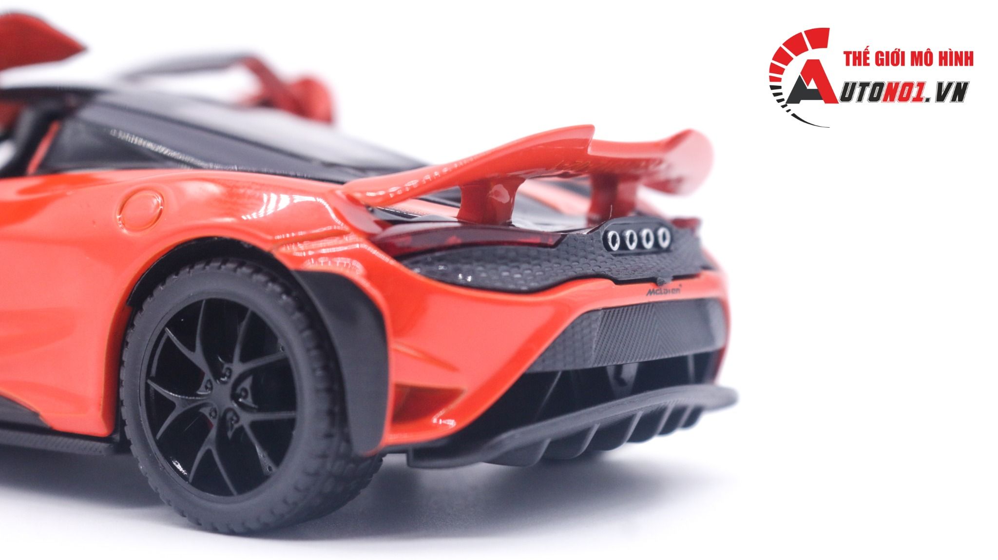  Mô hình xe ô tô Mclaren 765lt kèm hộp mica tỉ lệ 1:32 Alloy model OT051 