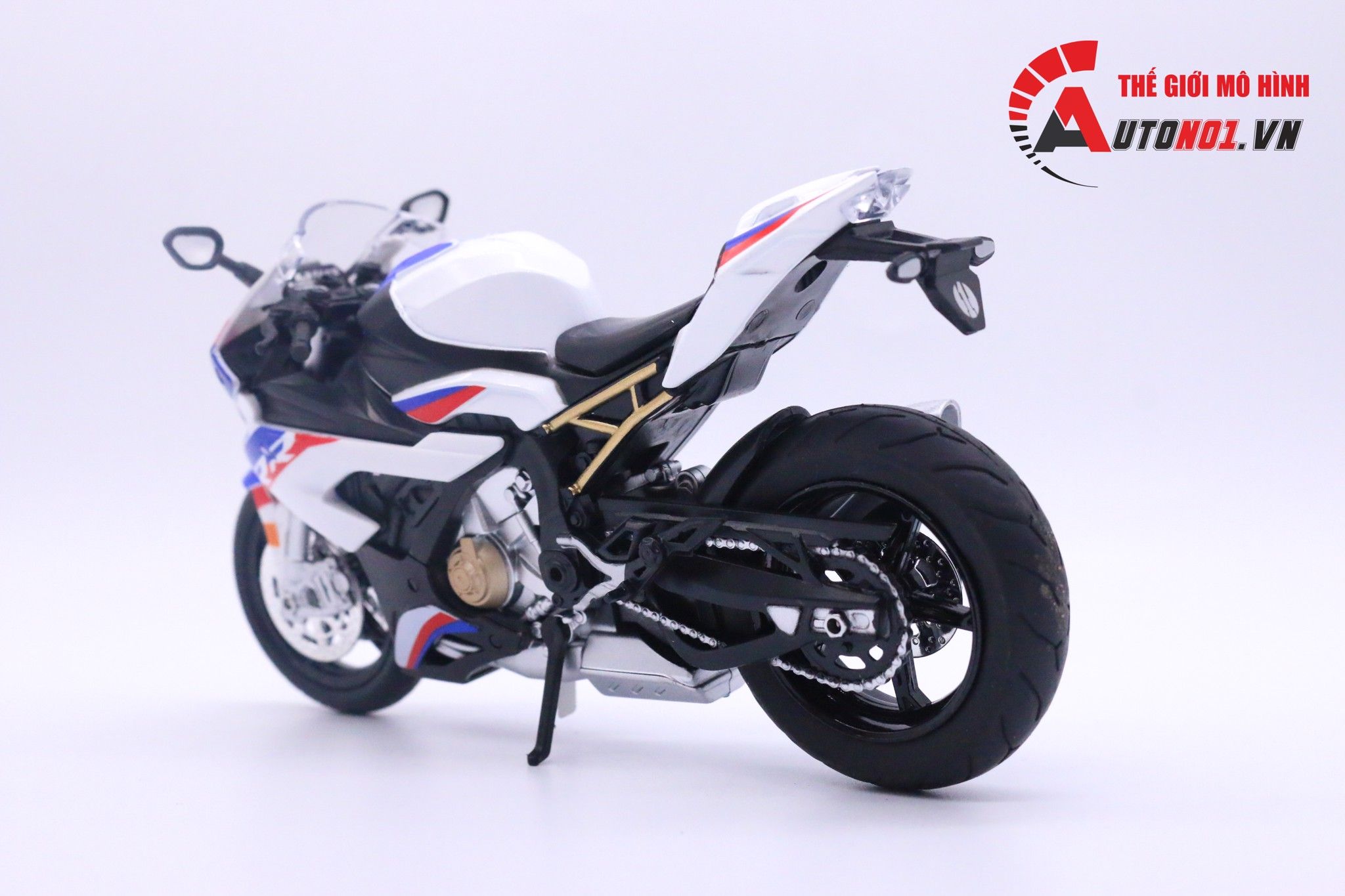  Mô hình xe Bmw s1000rr 2020 tỉ lệ 1:12 Huayi Alloy 7065 