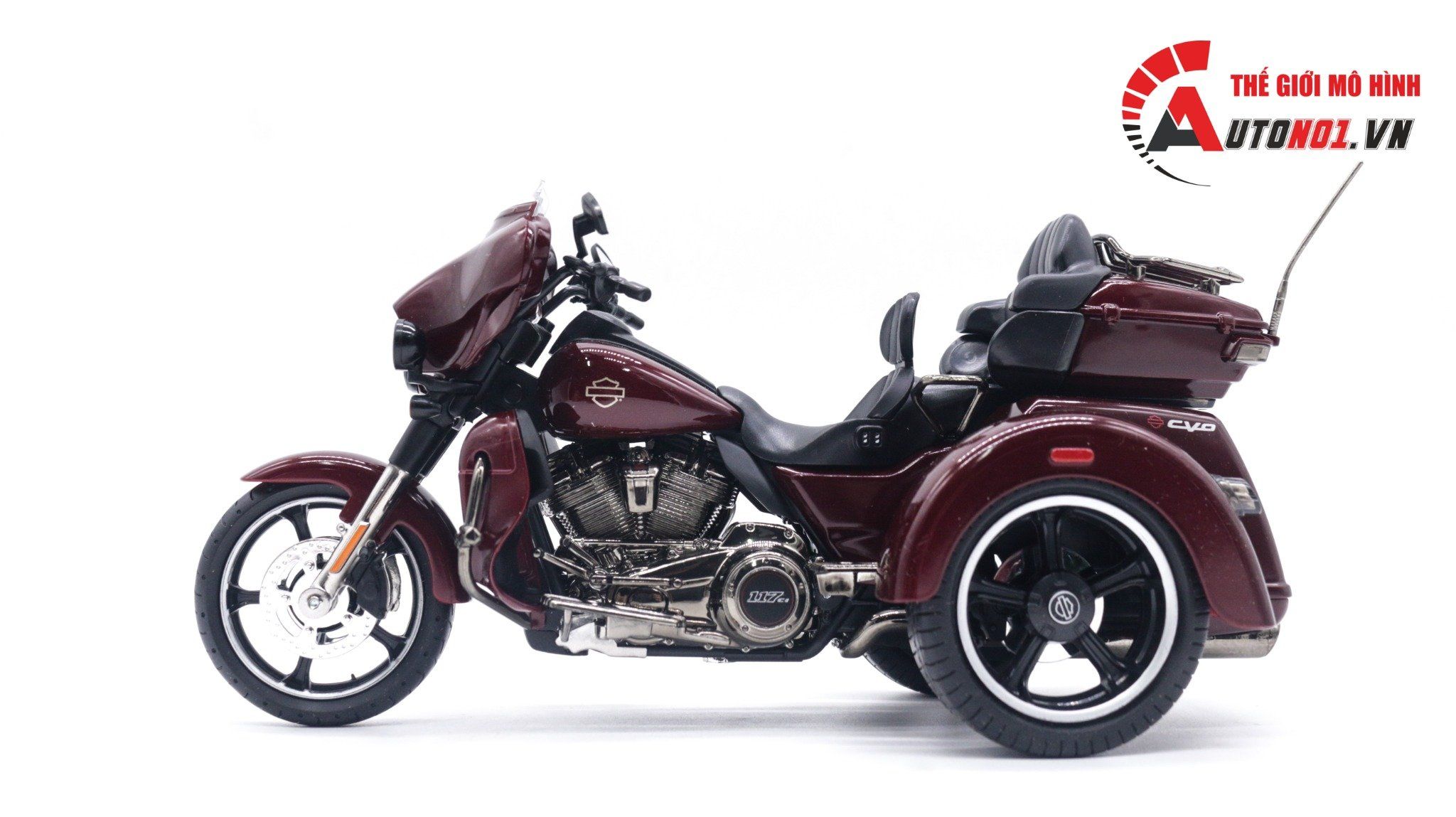  Mô hình xe Harley Davidson CVO TRI GLIDE 2021 Met Red 1:12 Maisto MT013 