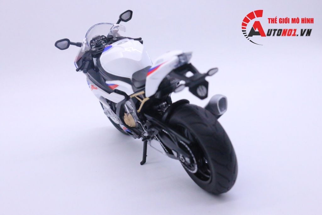 MÔ HÌNH BMW S1000RR 2020 WHITE BLUE 1:12 HUAYI ALLOY 7065