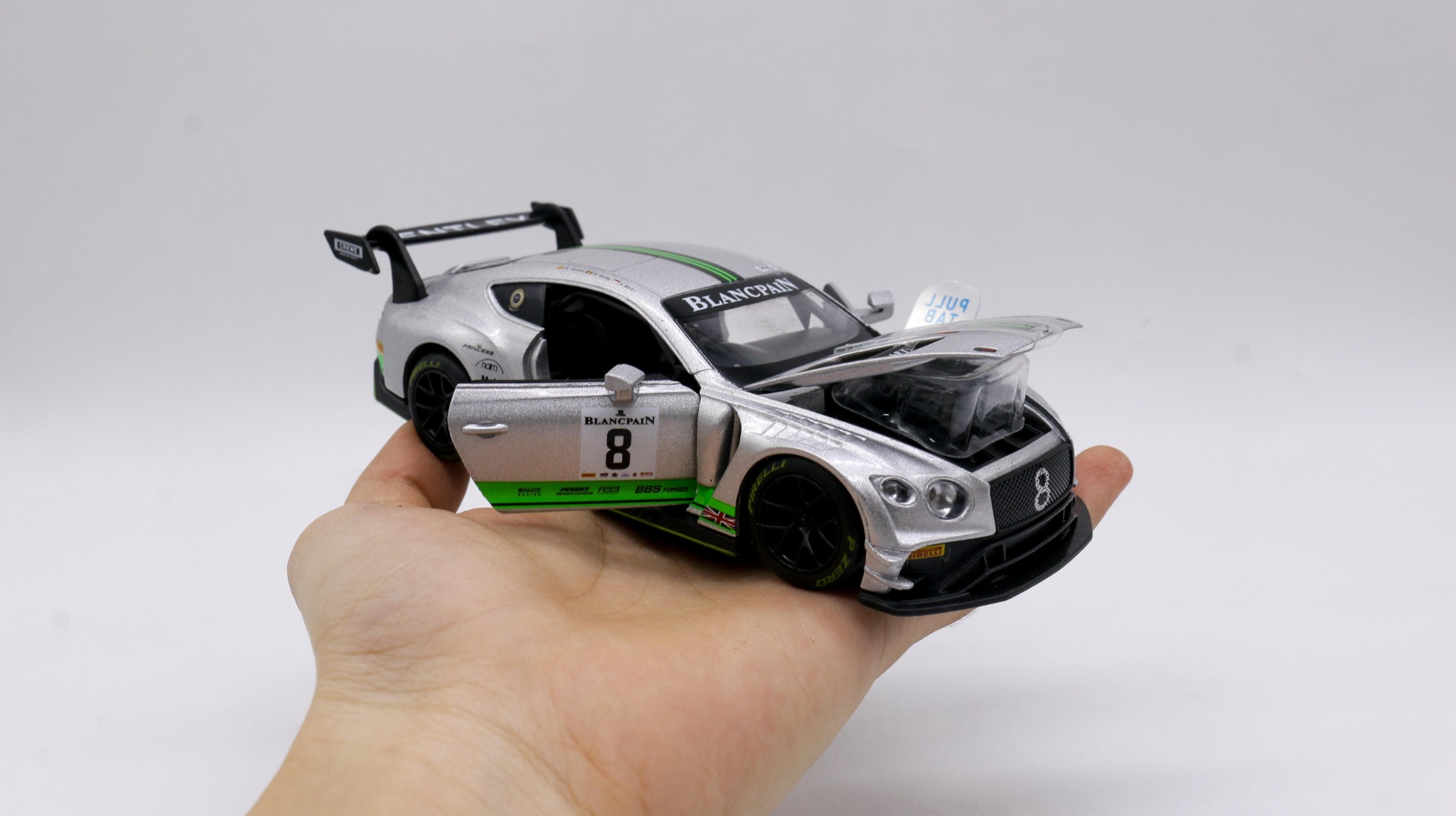  Mô hình xe Ô Tô Bentley Continental Gt3 Grey 1:32 Dtm 7168 