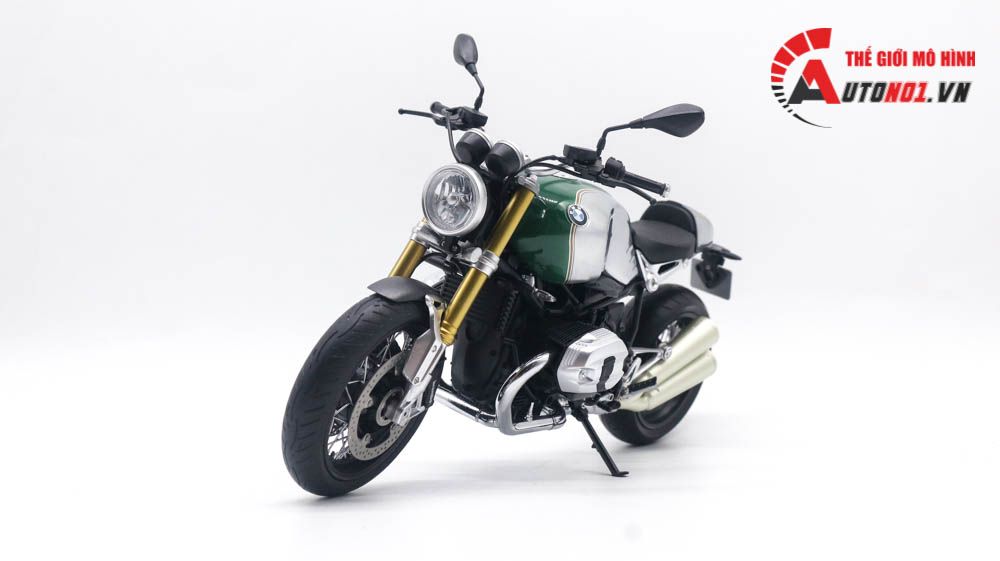  Mô hình xe cao cấp Bmw R Nine T Green Silver 1:9 Meng D230g 