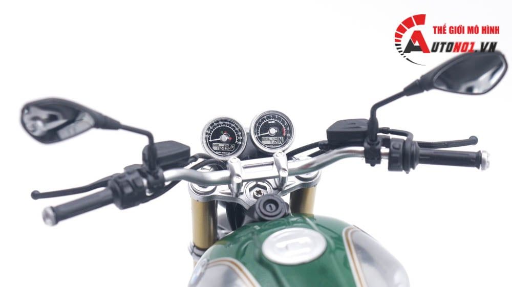  Mô hình xe cao cấp Bmw R Nine T Green Silver 1:9 Meng D230g 