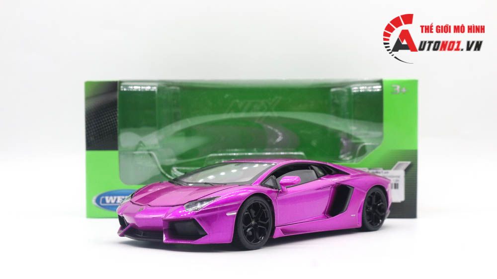  Mô hình xe Lamborghini Aventador Lp700-4 1:24 Welly 4650 