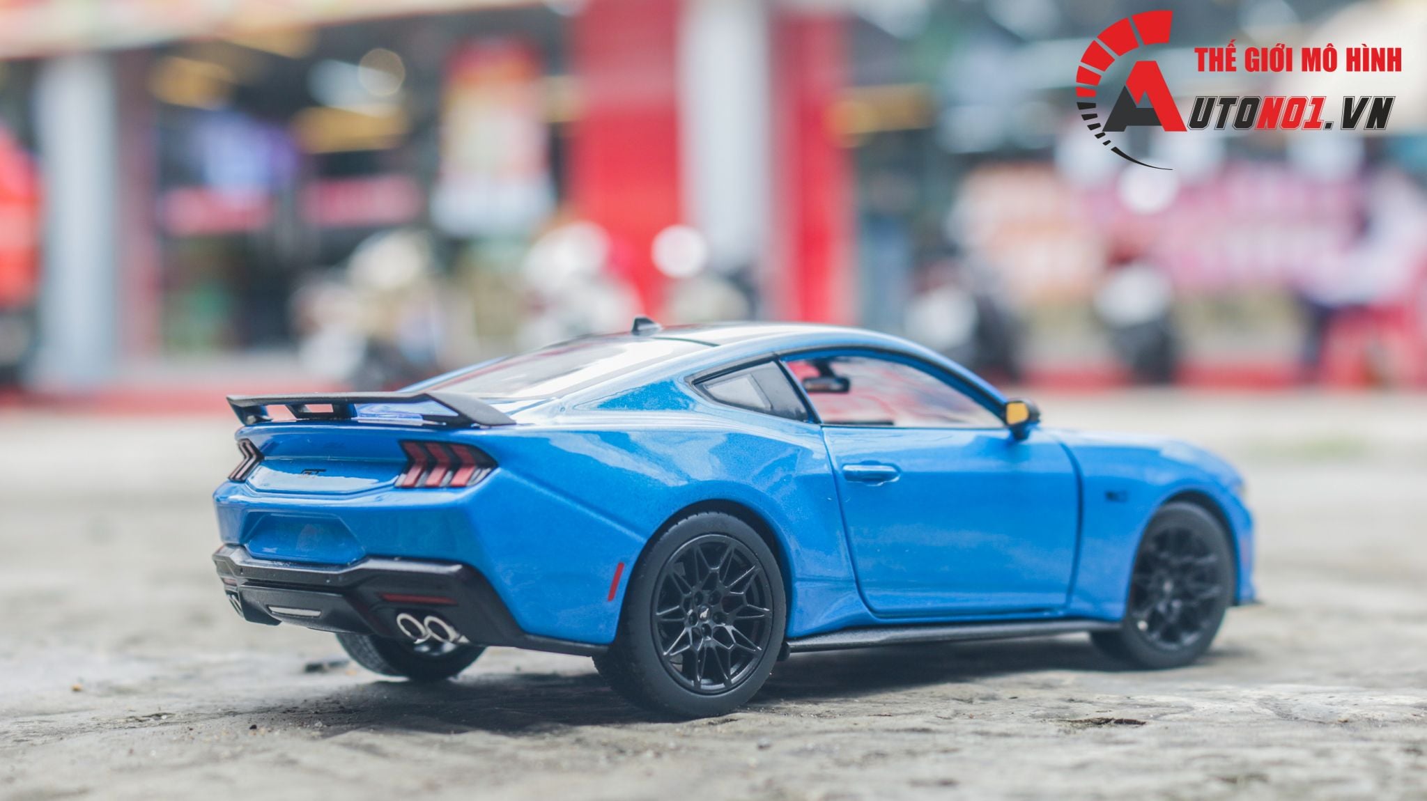  Mô hình xe Ford Mustang GT 2024 full open - đánh lái được tỉ lệ 1:25 Welly OT529 