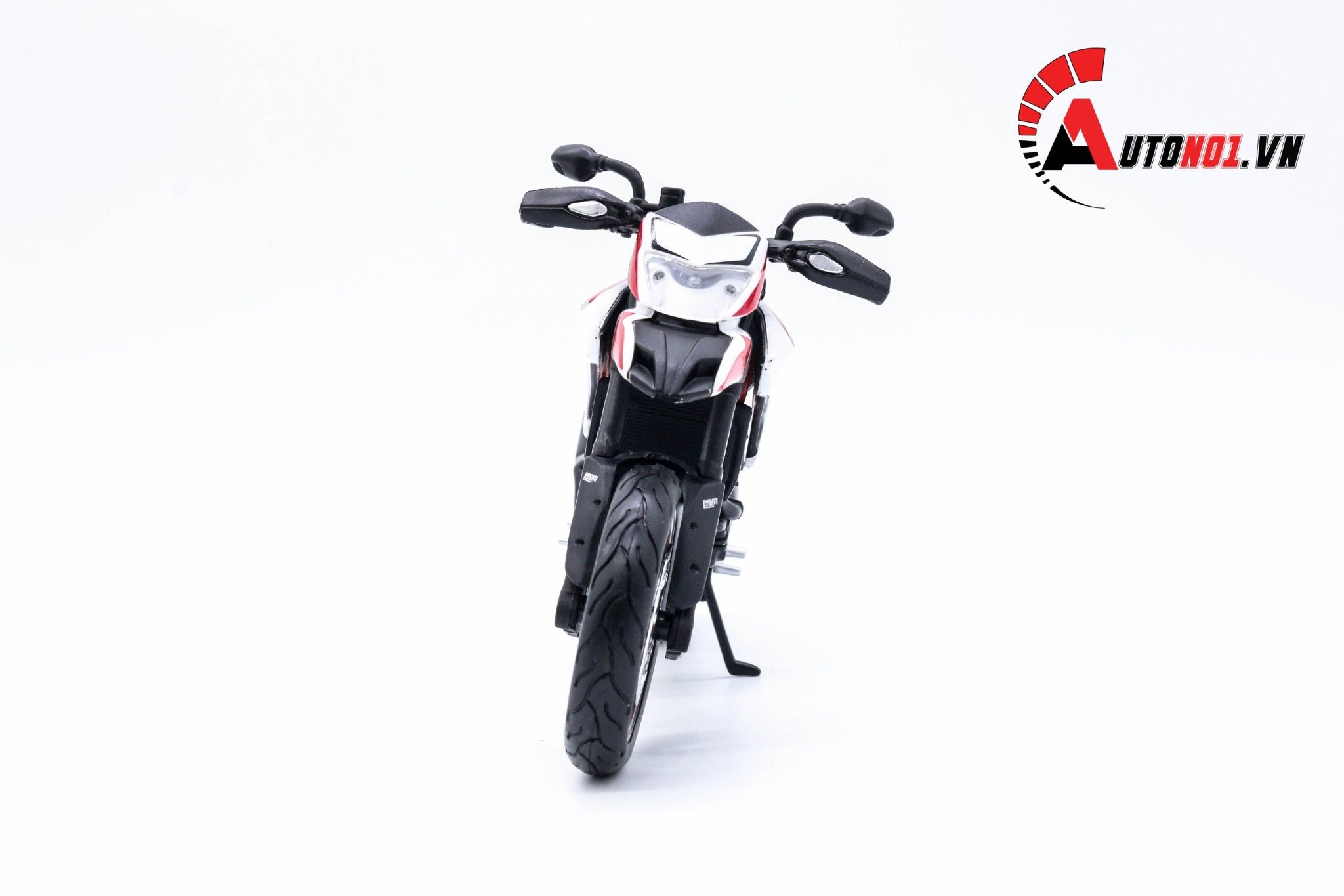  Mô hình xe Ducati Hypermotard red white có đế 1:12 Maisto MT083 