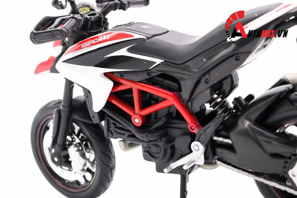 MÔ HÌNH DUCATI HYPERMOTARD RED WHITE 1:12 MAISTO 5034