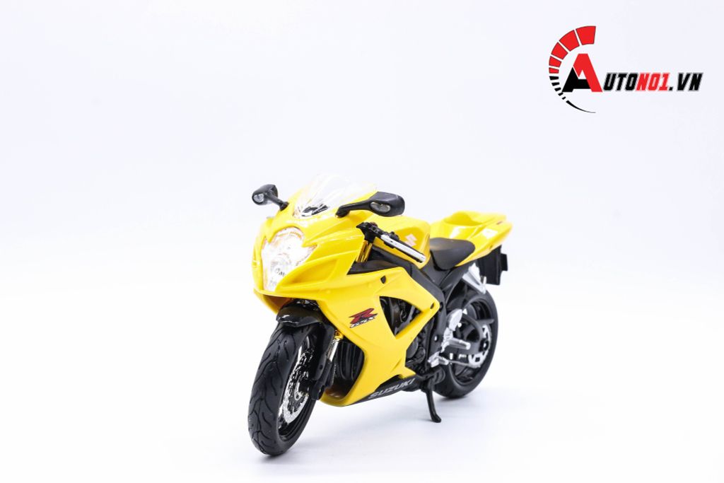 MÔ HÌNH SUZUKI GSX R600 YELLOW 1:12 MAISTO 3663