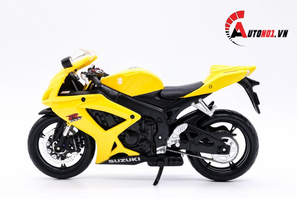 MÔ HÌNH SUZUKI GSX R600 YELLOW 1:12 MAISTO 3663