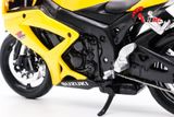  Mô hình xe Suzuki Gsx R600 yellow 1:12 Maisto 3663 