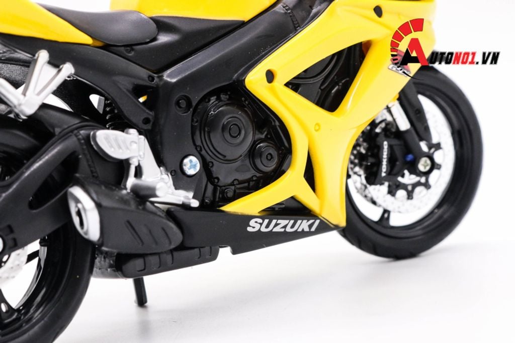 MÔ HÌNH SUZUKI GSX R600 YELLOW 1:12 MAISTO 3663