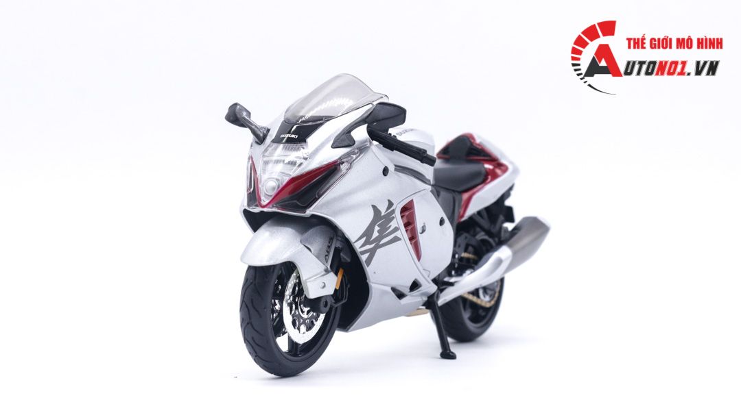 Mô hình xe Suzuki Hayabusa 1300cc 2022 Silver 1:12 Maisto MT016