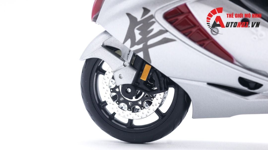  Mô hình xe Suzuki Hayabusa 1300cc 2022 Silver 1:12 Maisto MT016 