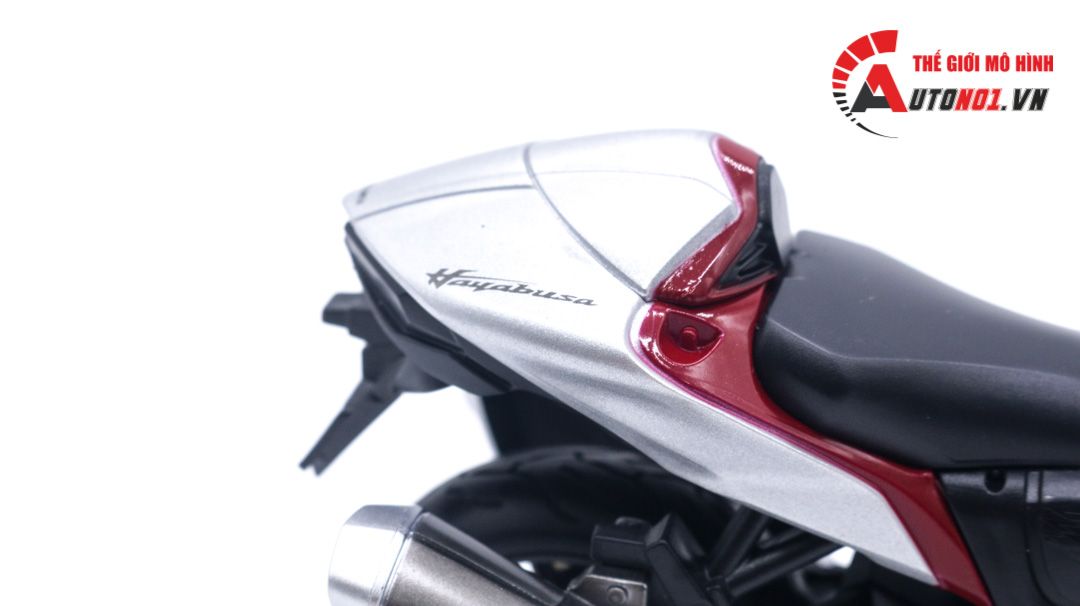  Mô hình xe Suzuki Hayabusa 1300cc 2022 Silver 1:12 Maisto MT016 