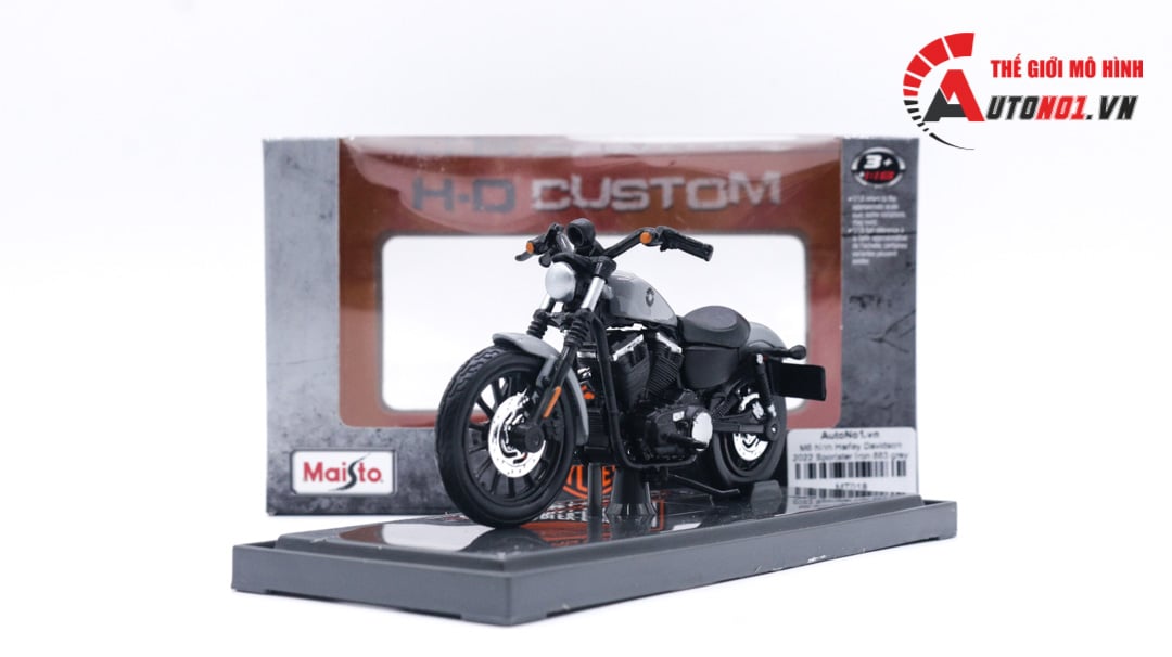  Mô hình Harley Davidson 2022 Sportster Iron 883 grey 1:18 Maisto MT018 