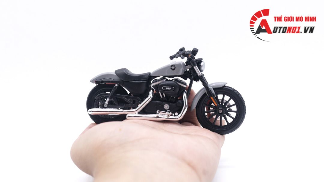  Mô hình Harley Davidson 2022 Sportster Iron 883 grey 1:18 Maisto MT018 