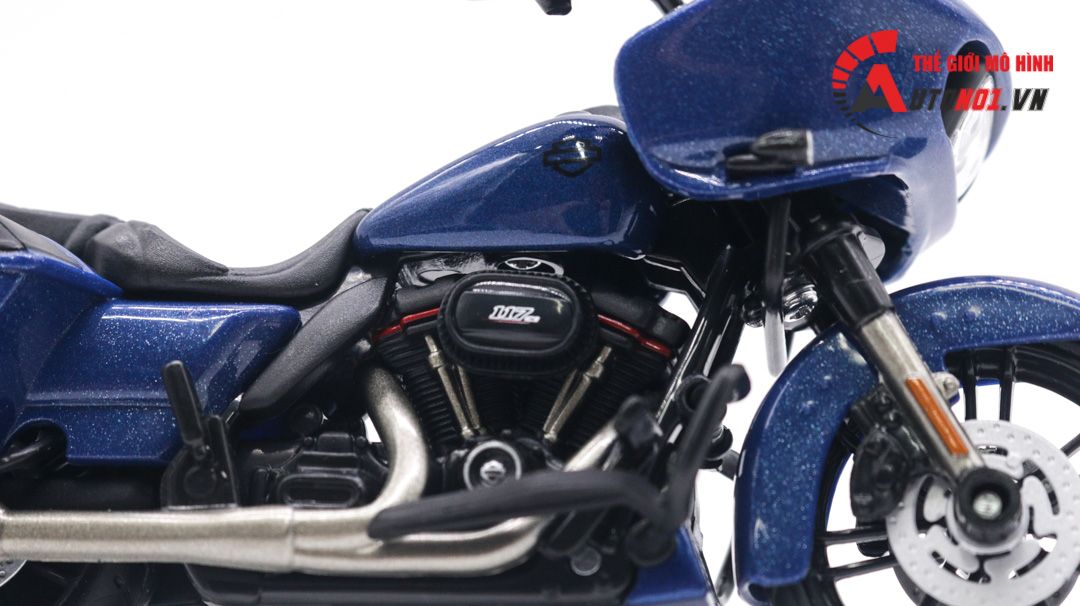  Mô hình Harley Davidson 2022 CVO Road Glide blue 1:18 Maisto MT017 