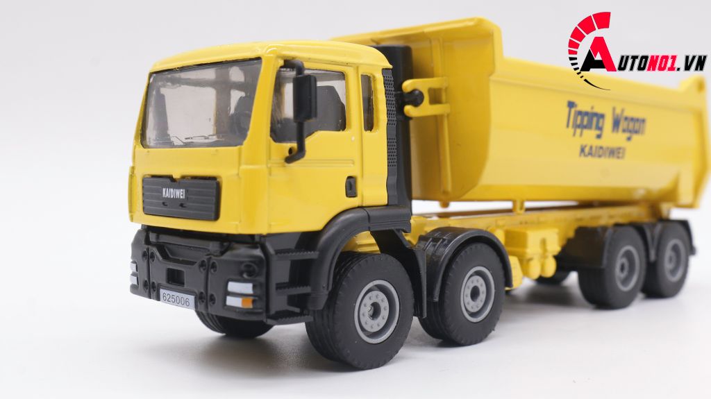 MÔ HÌNH XE TẢI TỰ ĐỔ YELLOW 1:50 KAIDIWEI 1385