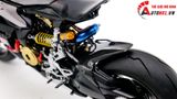  Mô hình xe cao cấp Ducati 1199 Panigale Cafe Racer Grey Red cao cấp nồi khô ghi đông mâm căm 1:12 Tamiya D201 