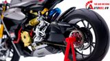  Mô hình xe cao cấp Ducati 1199 Panigale Cafe Racer Grey Red cao cấp nồi khô ghi đông mâm căm 1:12 Tamiya D201 