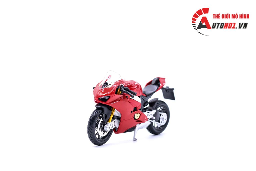 MÔ HÌNH XE DUCATI PANIGALE V4 RED 1:18 BBURAGO 6889