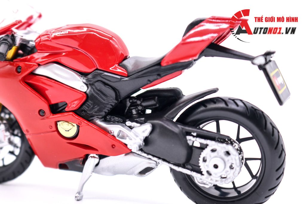 MÔ HÌNH XE DUCATI PANIGALE V4 RED 1:18 BBURAGO 6889