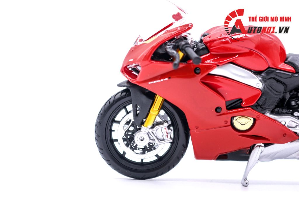 MÔ HÌNH XE DUCATI PANIGALE V4 RED 1:18 BBURAGO 6889