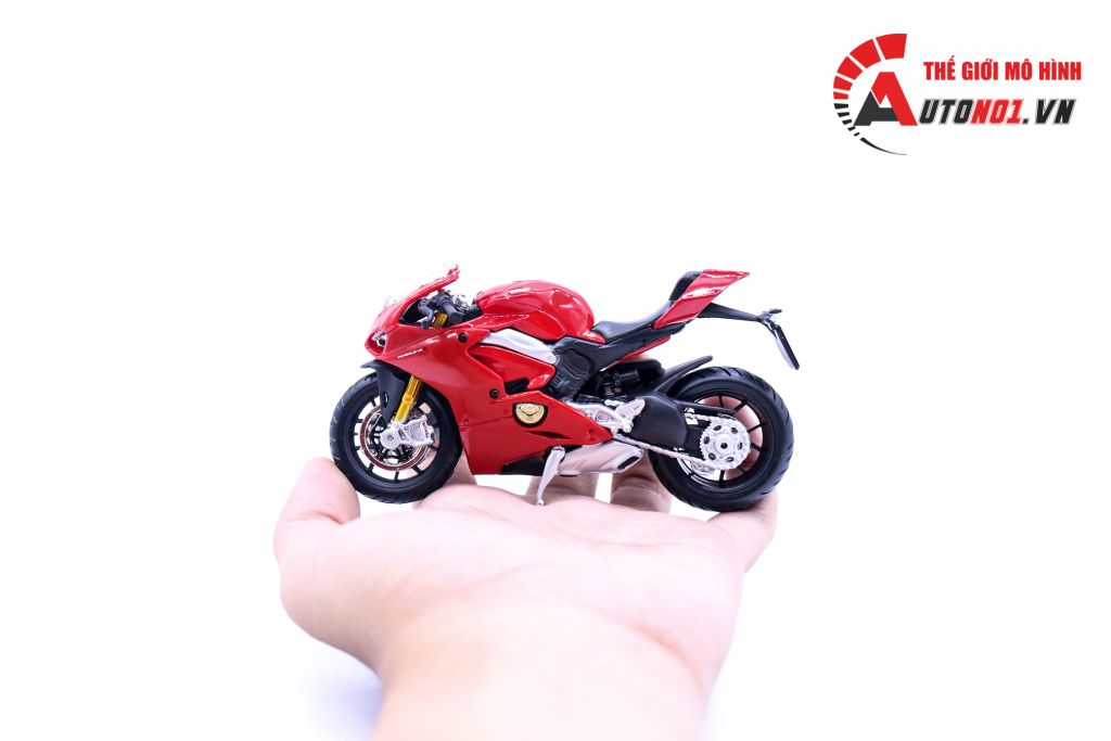 MÔ HÌNH XE DUCATI PANIGALE V4 RED 1:18 BBURAGO 6889