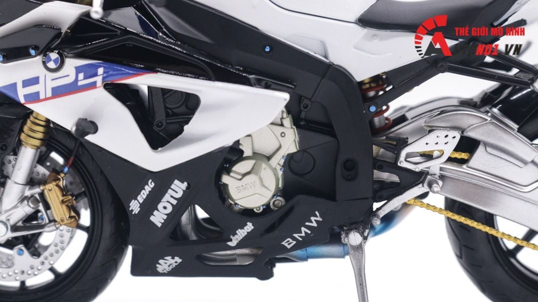  Mô hình xe độ BMW S1000RR HP4 race độ pô 1:12 Autono1 Joycity D022D 