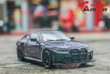  Mô hình xe BMW M4 2024 full open - đánh lái - có đèn - âm thanh full kính tỉ lệ 1:24 Alloy model OT573 
