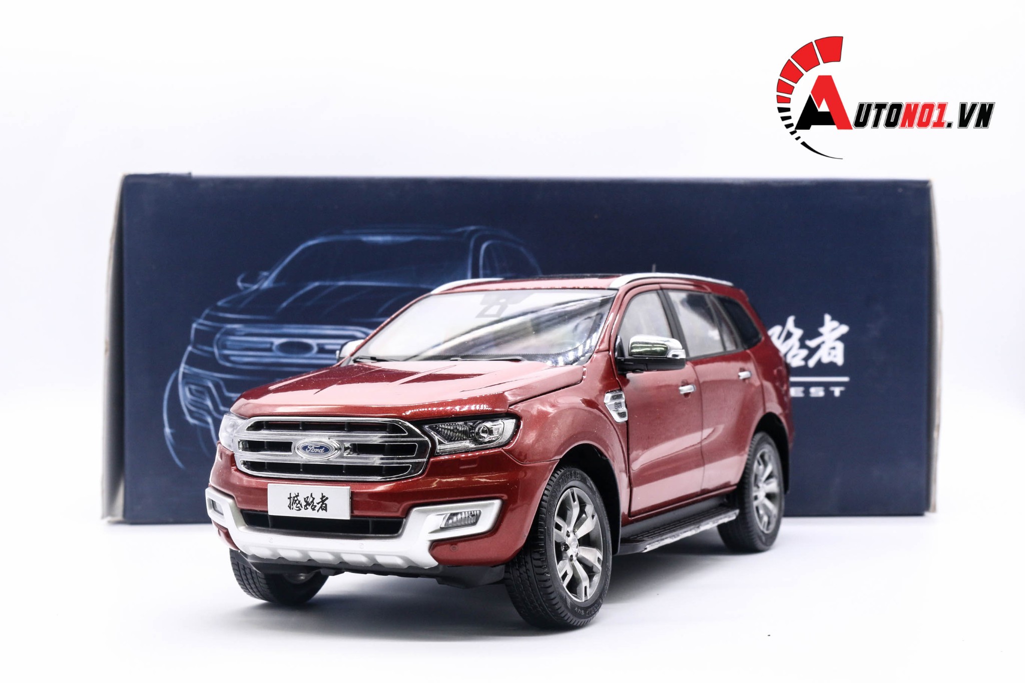  Mô Hình Xe Ford Everest Titanium Red 1:18 Jmc 2223 