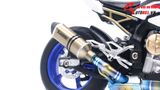  Mô hình xe độ Bmw S1000rr White Blue 2020 độ pô Akrapovic gold 1:12 Autono1 Alloy D160J 