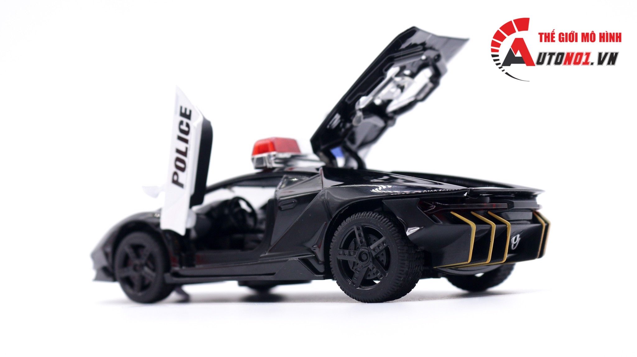  Mô hình xe Lamborghini centenario Lp770-4 Police full open - có đèn - âm thanh tỉ lệ 1:32 Ty Models OT32028 