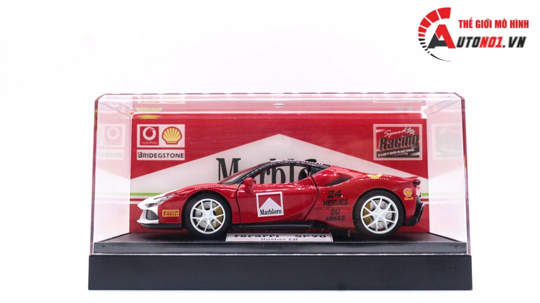  Mô hình xe ô tô Ferrari SF90 Marlboro kèm hộp mica 1:32 Alloy Model OT081 