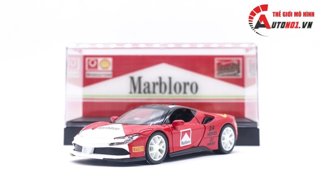  Mô hình xe ô tô Ferrari SF90 Marlboro kèm hộp mica 1:32 Alloy Model OT081 