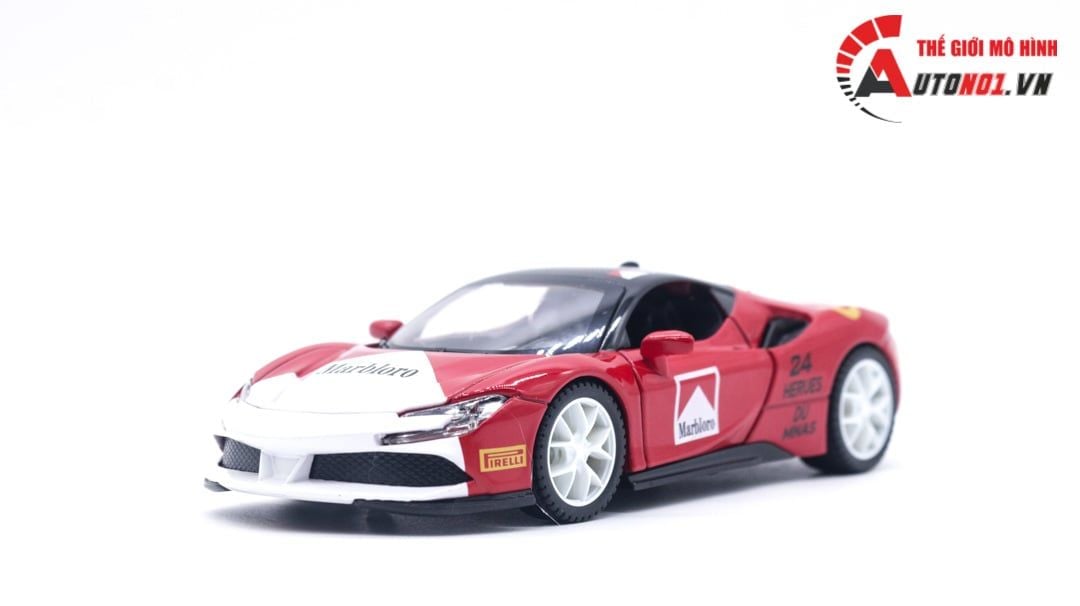  Mô hình xe ô tô Ferrari SF90 Marlboro kèm hộp mica 1:32 Alloy Model OT081 