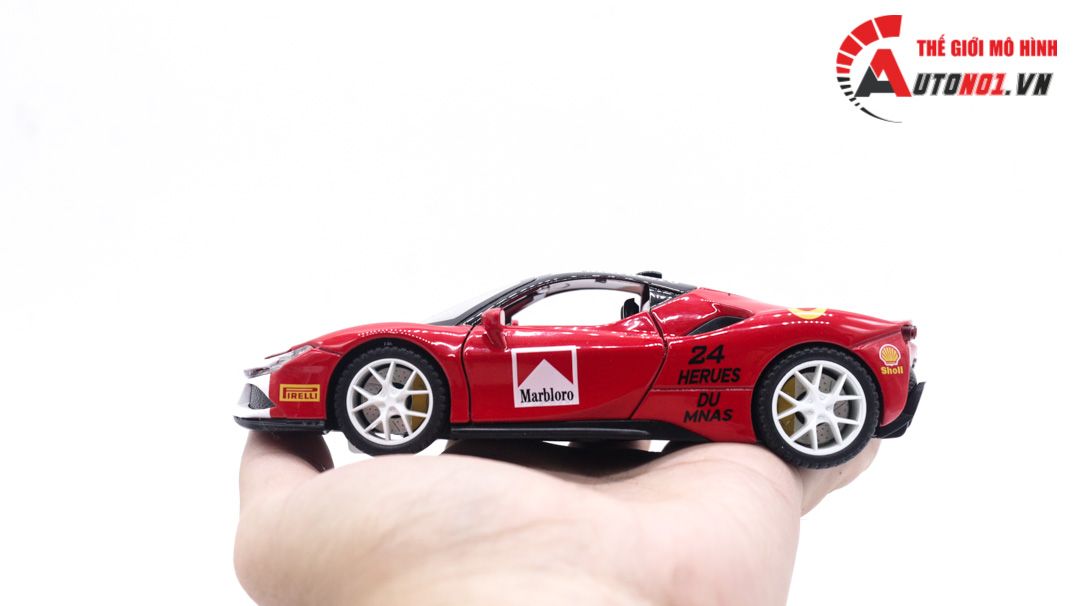  Mô hình xe ô tô Ferrari SF90 Marlboro kèm hộp mica 1:32 Alloy Model OT081 