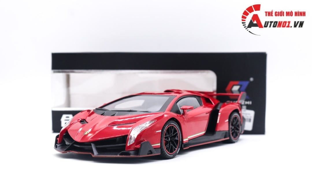  Mô hình xe Lamborghini Veneno có đèn 1:24 Chezhi OT094 