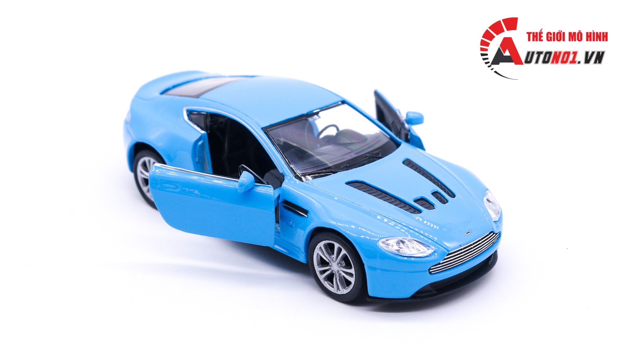  Mô hình xe Aston Martin V12 Vantage Baby Blue 1:36 Welly 7510 