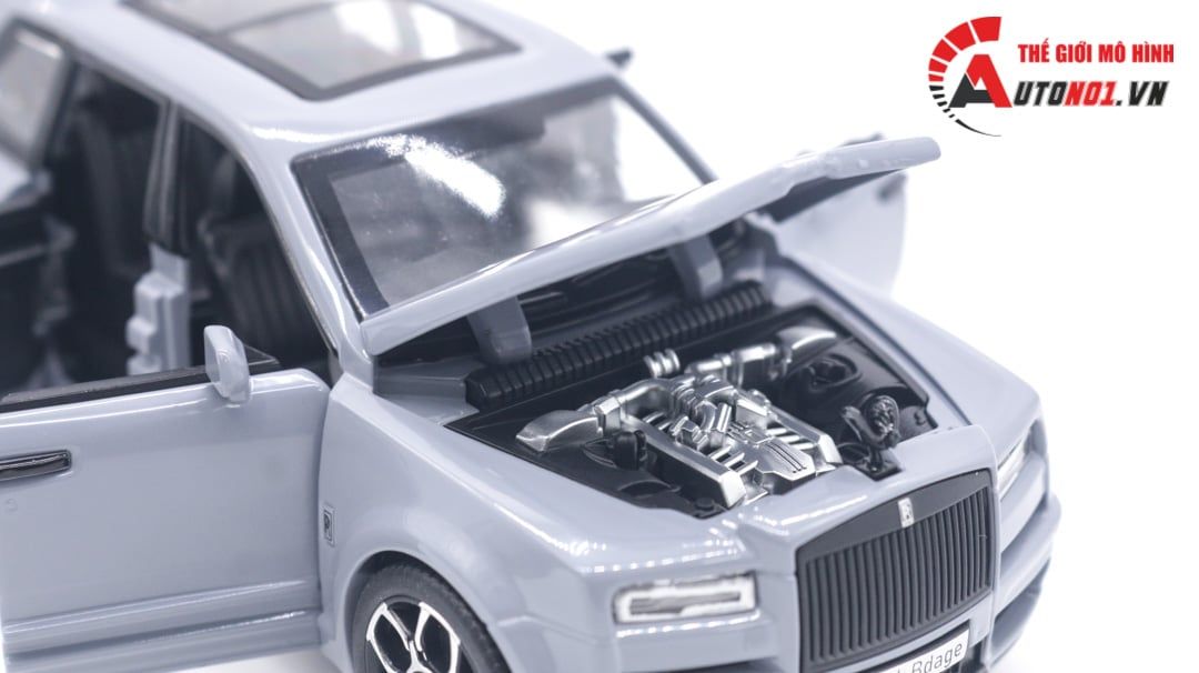  Mô hình xe Rolls Royce Cullinan full open, có đèn và âm thanh tỉ lệ 1:32 Alloy Model OT097 