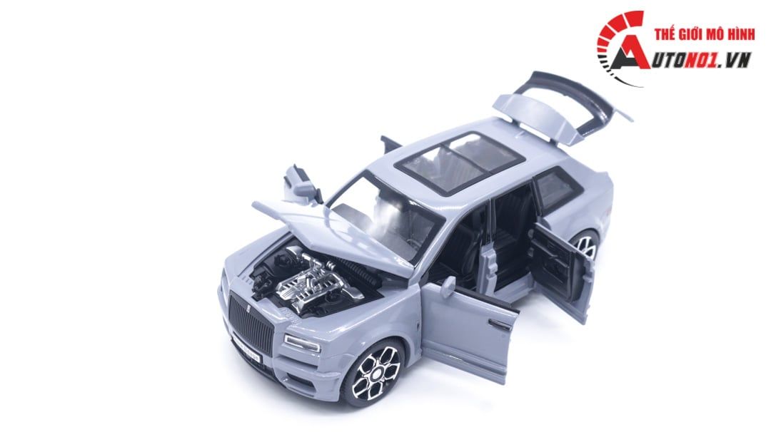  Mô hình xe Rolls Royce Cullinan full open, có đèn và âm thanh tỉ lệ 1:32 Alloy Model OT097 