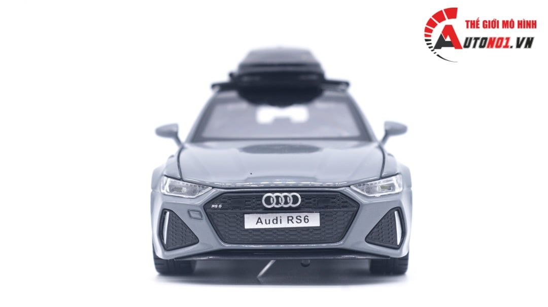  Mô hình xe Audi RS6 có box camping full open, full kính, đánh lái được, có đèn âm thanh, có đế và hộp mica tỉ lệ 1:32 Alloy Model OT096 