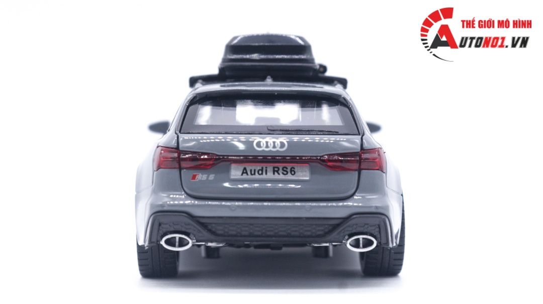  Mô hình xe Audi RS6 có box camping full open, full kính, đánh lái được, có đèn âm thanh, có đế và hộp mica tỉ lệ 1:32 Alloy Model OT096 