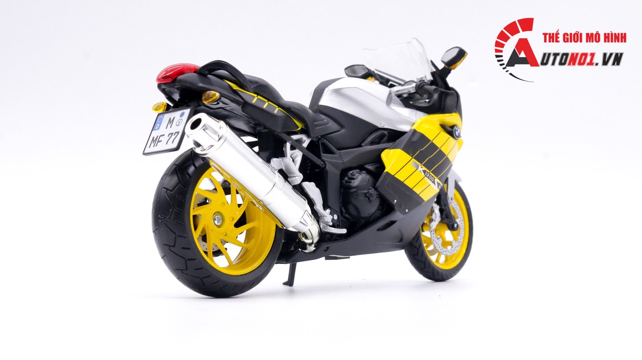  Mô hình xe Bmw K1200S yellow 1:12 Joycity 7509 