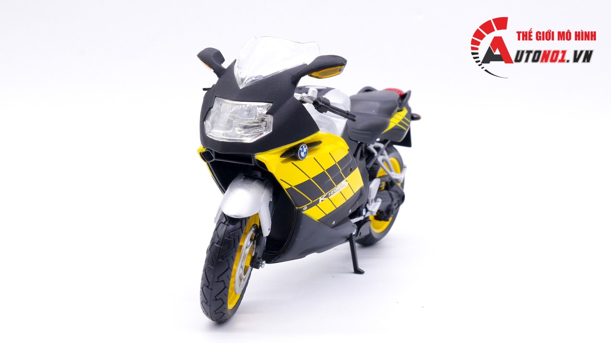  Mô hình xe Bmw K1200S yellow 1:12 Joycity 7509 