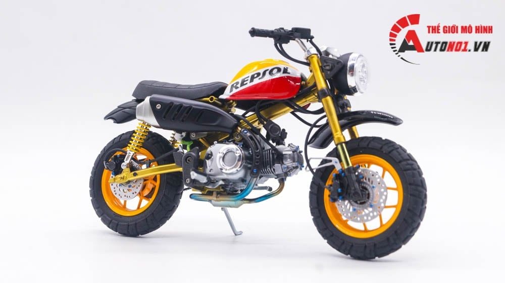 Mô hình xe cao cấp Honda Monkey 125 Repsol tỉ lệ 1:12 Autono1 D119B