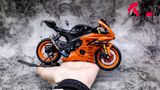  Mô hình xe độ Yamaha R6 Orange Mâm - Pô Kim Loại 1:12 Autono1 Welly D207D 