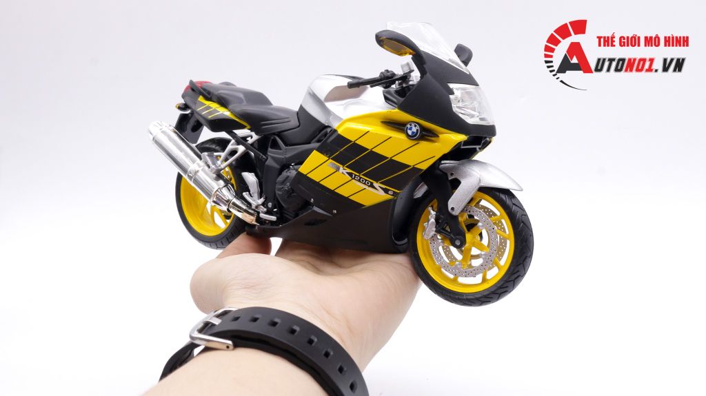 MÔ HÌNH XE BMW K1200S YELLOW 1:12 JOYCITY 7509