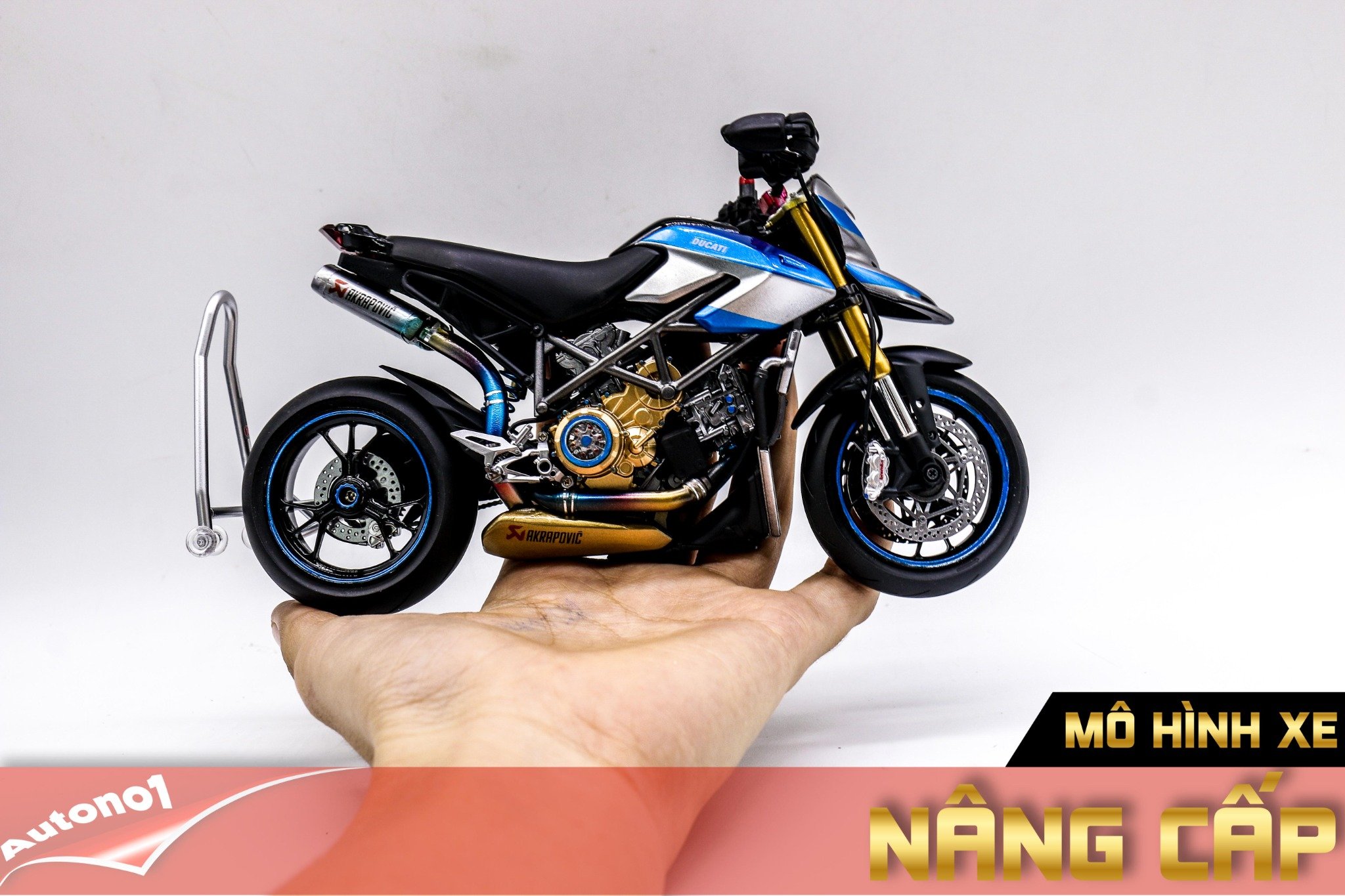  Mô hình xe cao cấp Hypermotard Custom 1:12 Tamiya D021 